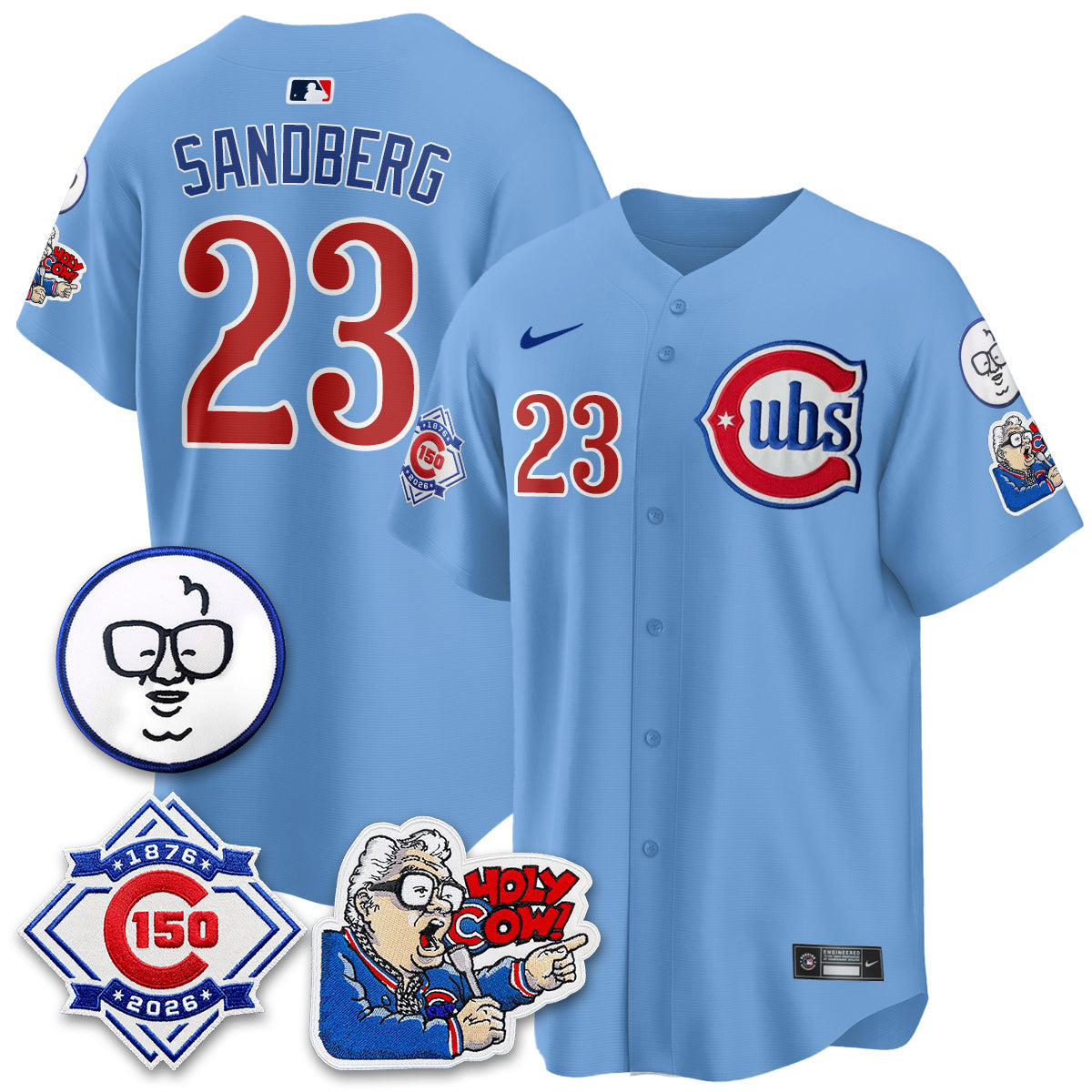 Chicago Cubs 150th Anniversary Harry Caray Holy Cow Vapor Premier Limited Jersey - Stitched V2-Cuztomshoes
