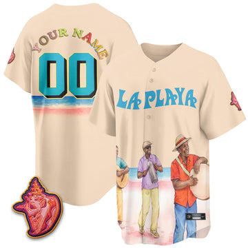 New York Yankees Beach Connect "La Playa" Edition Vapor Custom Jersey- Patch Stitched
