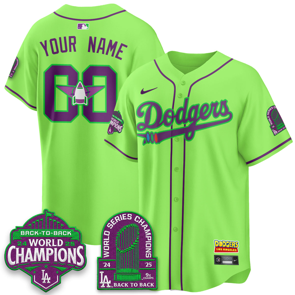 Los Angeles Dodgers 2026 Space Ranger Vapor Limited Custom Jersey - Stitched-Cuztomshoes
