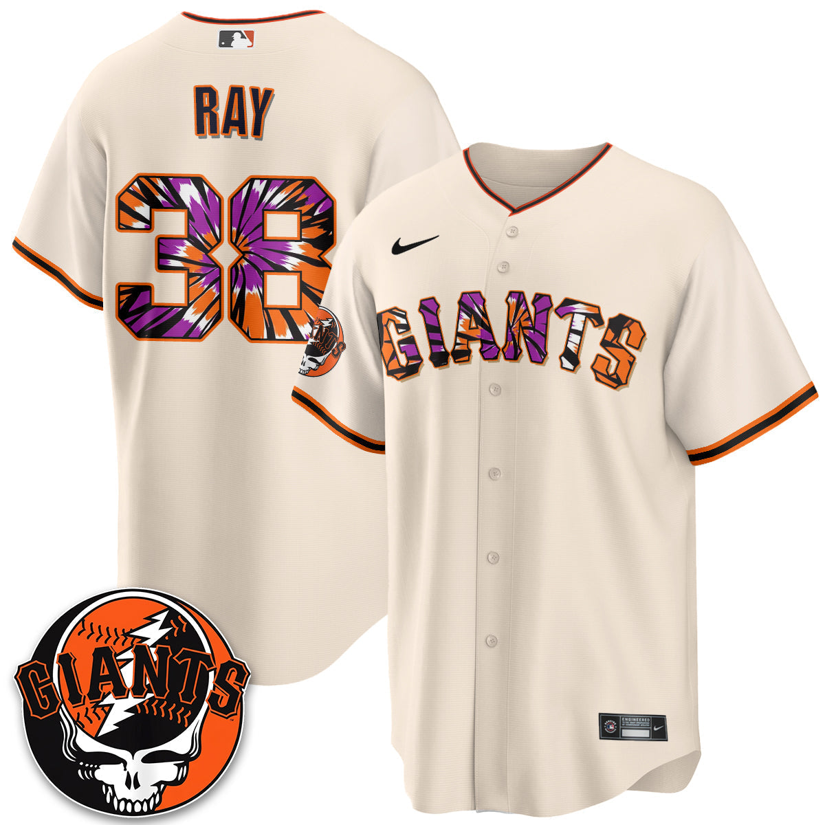 San Francisco Giants x Grateful Dead Vapor Jersey V2 - Stitched