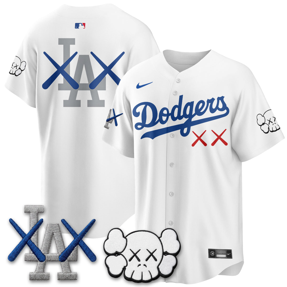 Los Angeles Dodgers x KAWS Edition Vapor Jersey - Stitched-Cuztomshoes