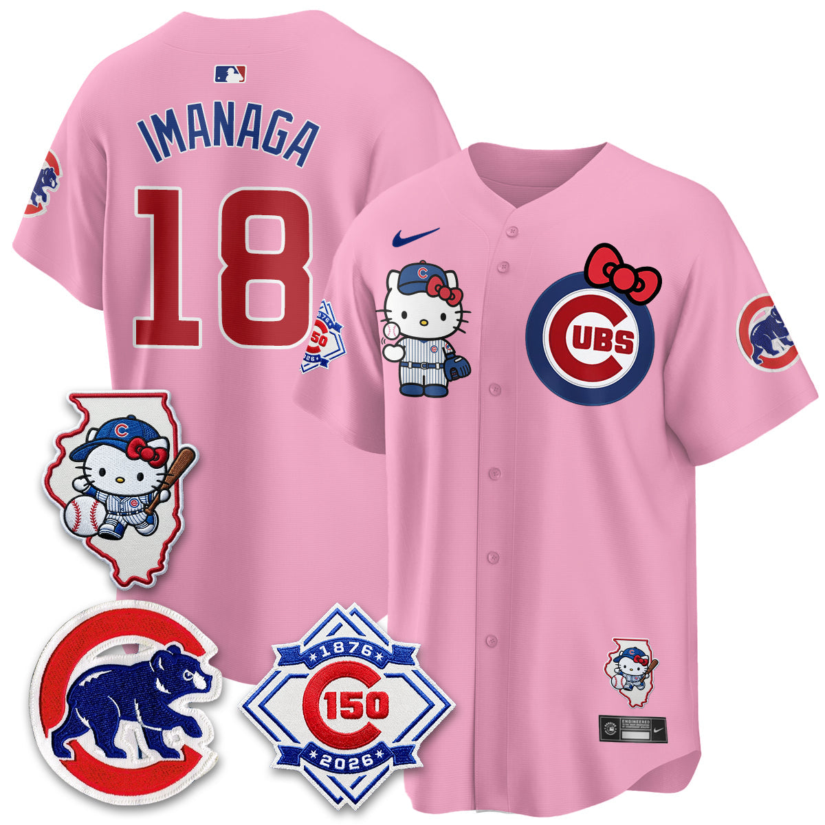 Chicago Cubs x Meow KT Vapor Premier Limited Jersey - Stitched V2