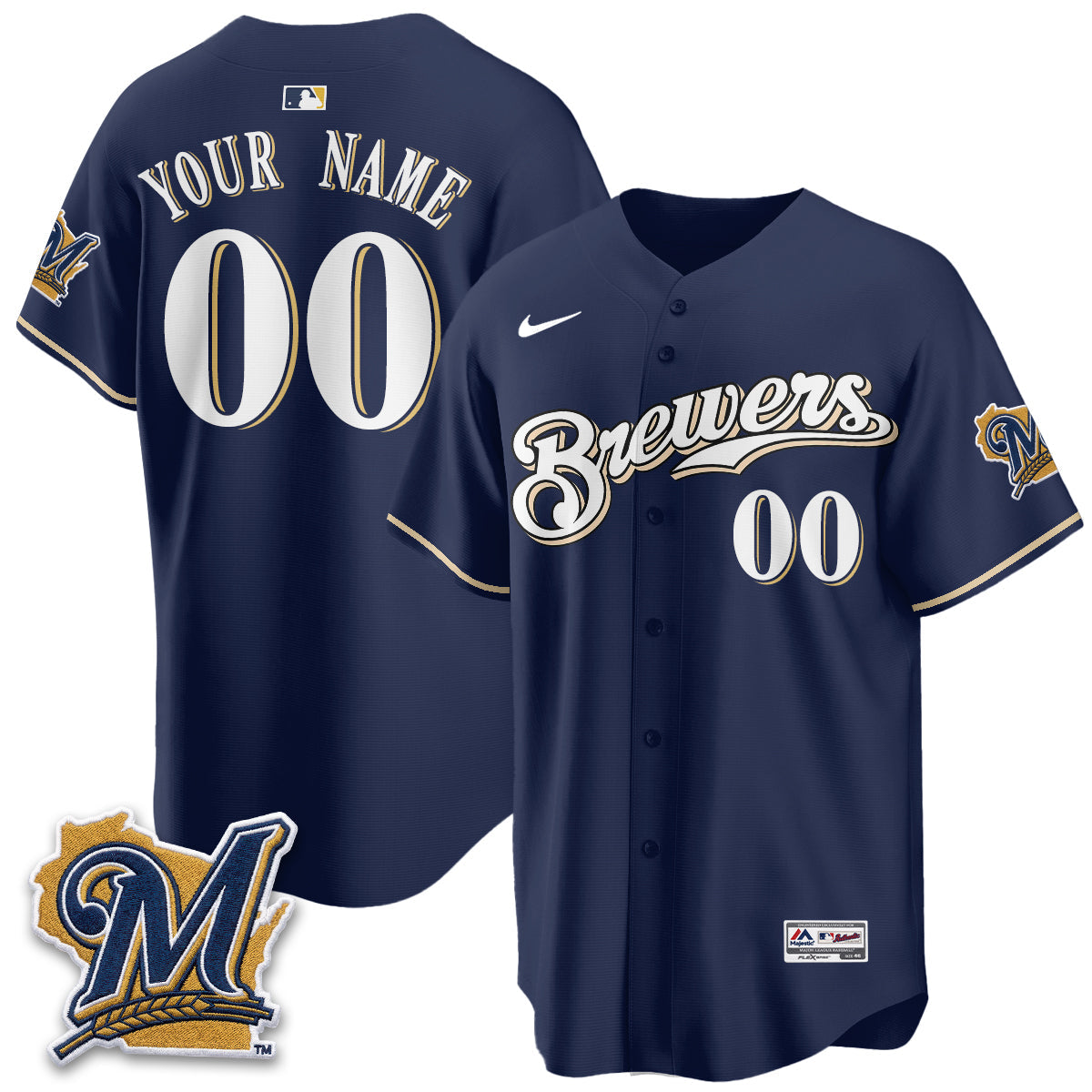 Milwaukee Brewers "Legacy Edition" Vapor Custom Jersey - Stitched-Cuztomshoes
