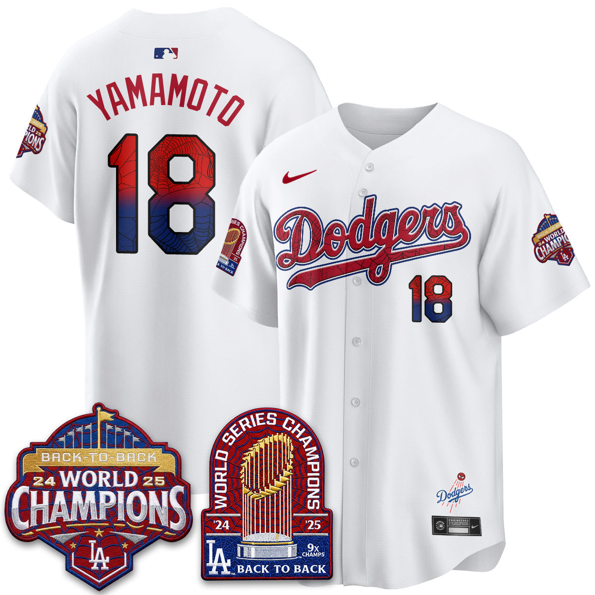 Los Angeles Dodgers x Web-Head 2026 Vapor Jersey - Stitched