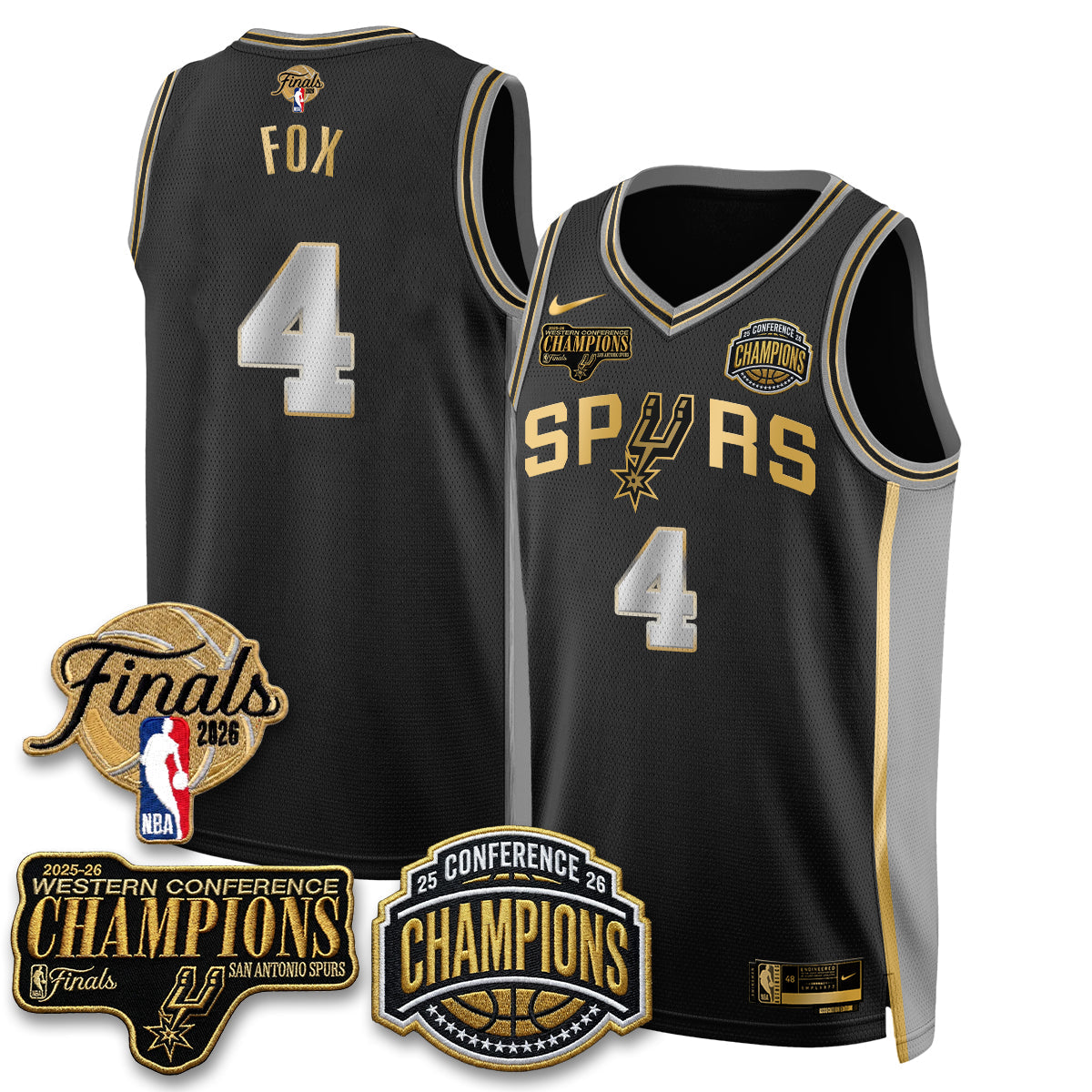 San Antonio Spurs 2026 Basketball  Western Conference Champions Vapor Special Edition Jersey - Stitched