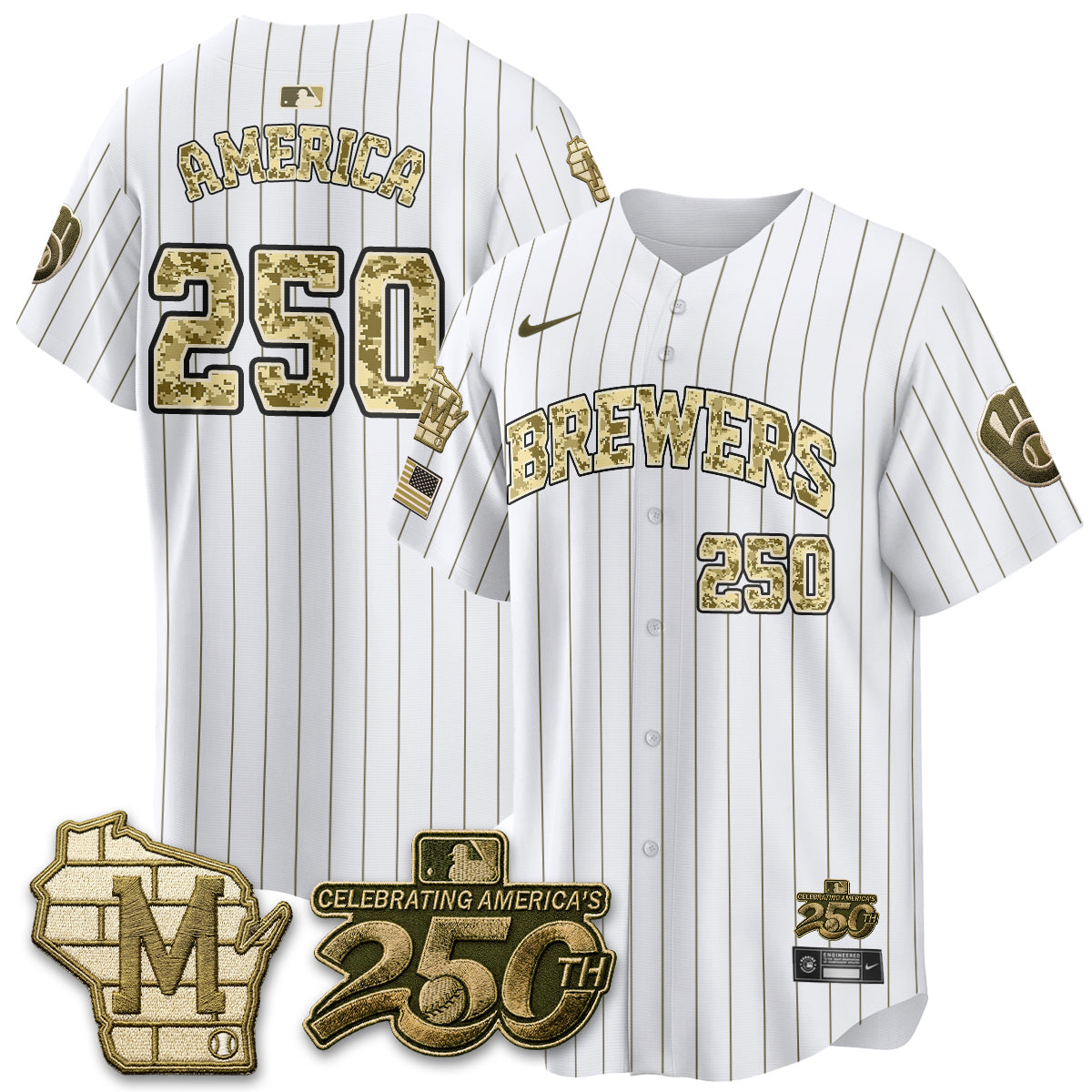 Milwaukee Brewers Salute to Service 2026 Vapor Limited Jersey - Stitched-Cuztomshoes