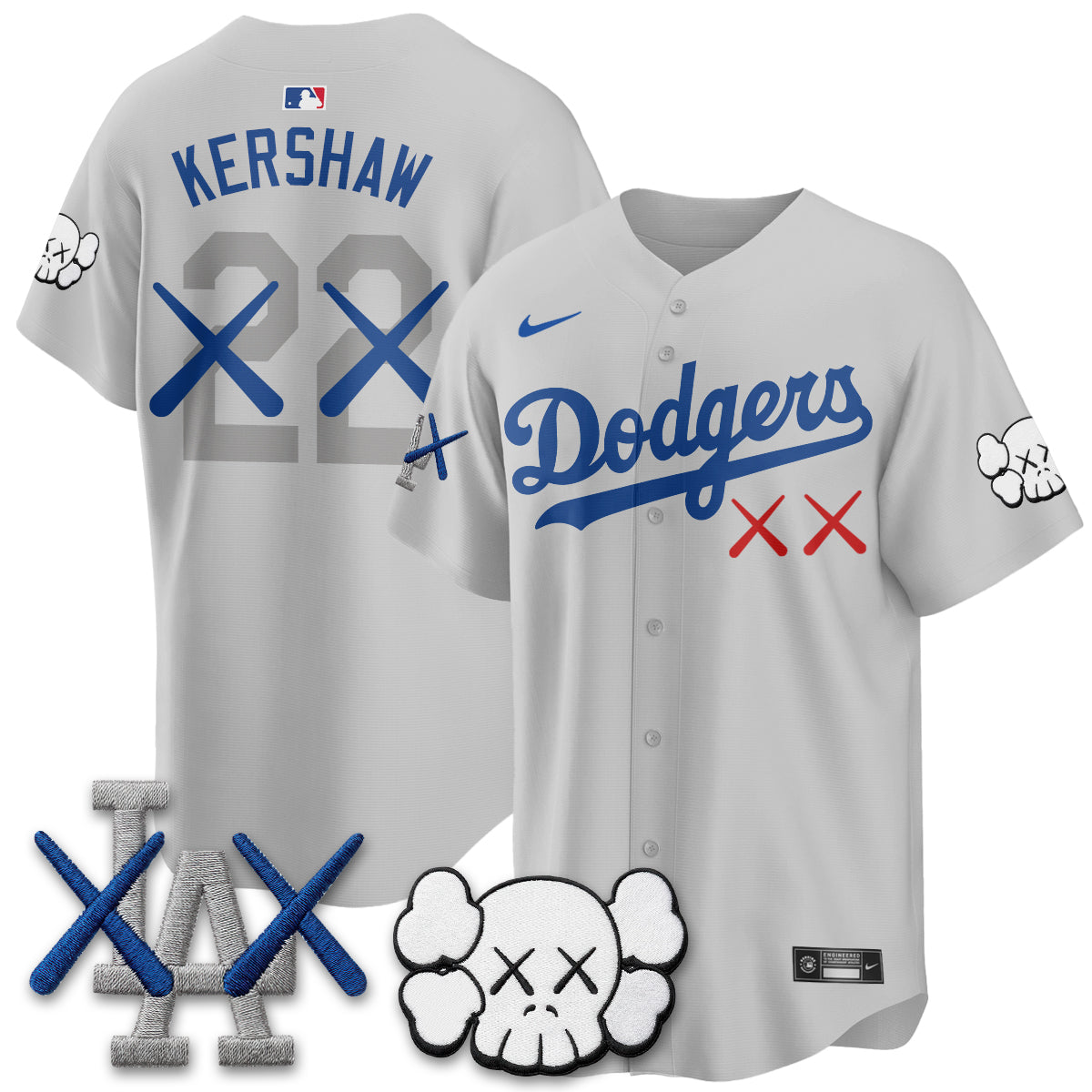 Los Angeles Dodgers x KAWS Edition Vapor Jersey - Stitched-Cuztomshoes