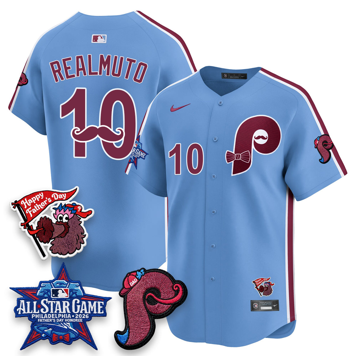 Philadelphia Phillies Happy Father's Day Vapor Jersey - Stitched