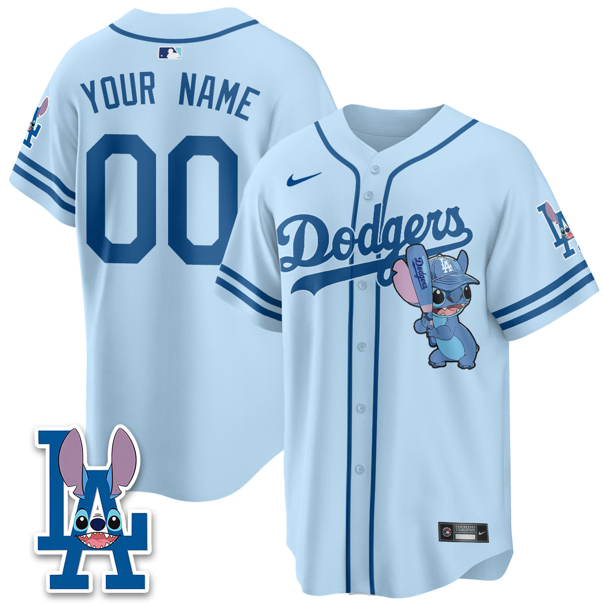 Los Angeles Dodgers x Blue Alien Edition Vapor Custom Jersey - Stitched-Cuztomshoes