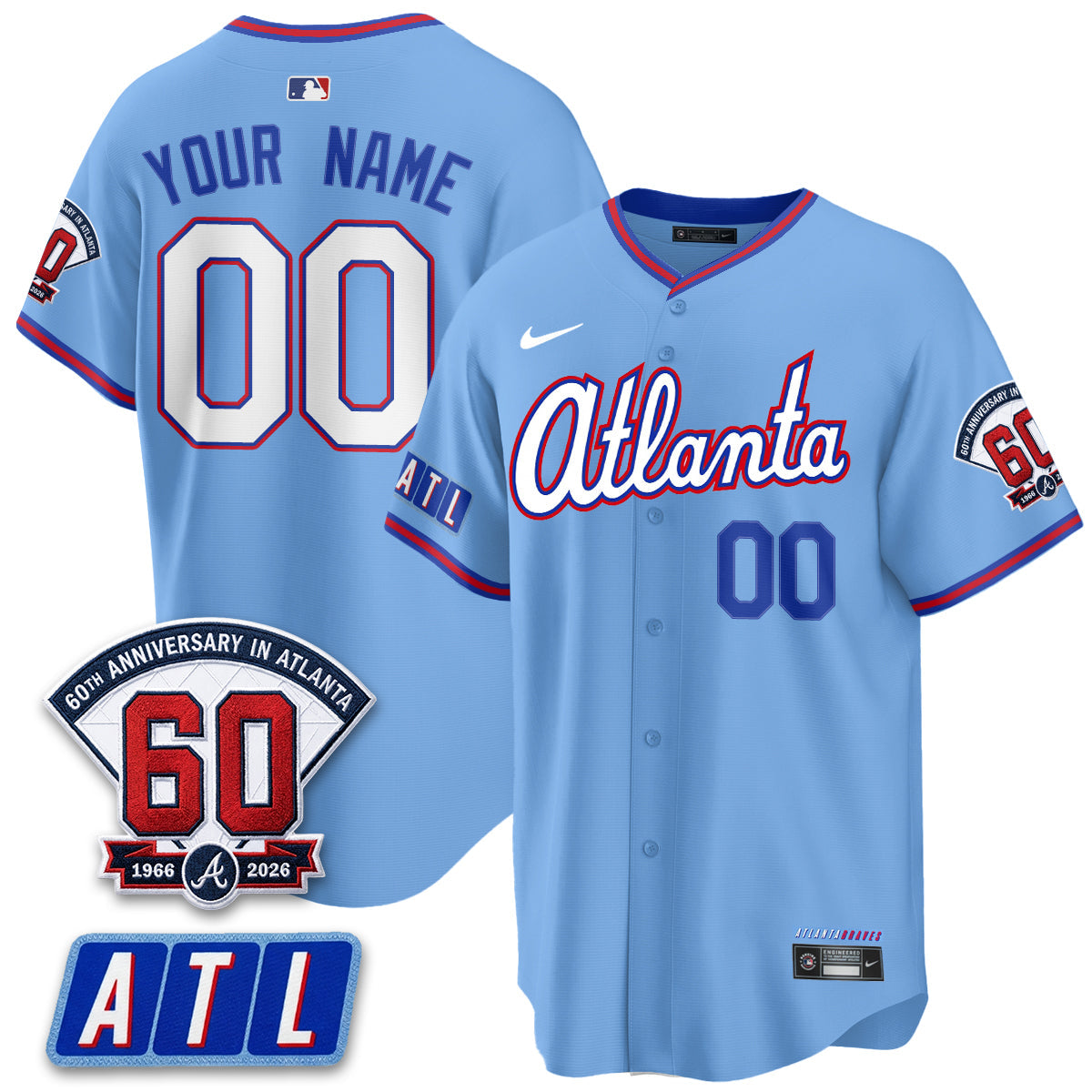 Atlanta Braves 2026 City Connect Vapor Limited Custom Jersey - Stitched V3