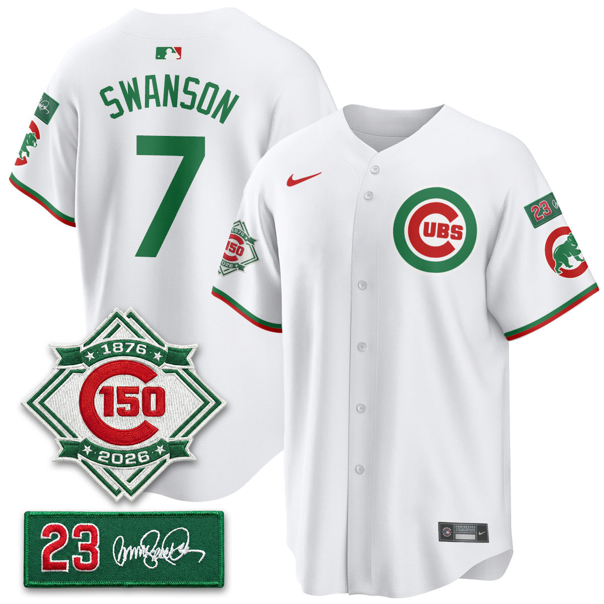 Chicago Cubs Limited Mexico Jersey - 150th Anniversary + Ryne Sandberg Tribute Patch Stitched