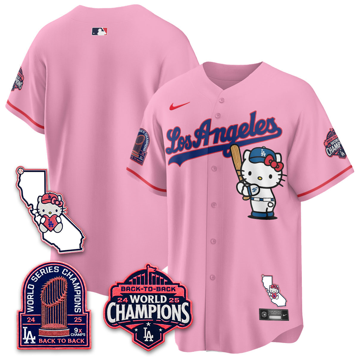 Los Angeles Dodgers x Meow KT 2026 Vapor Jersey - Stitched - V4-Cuztomshoes