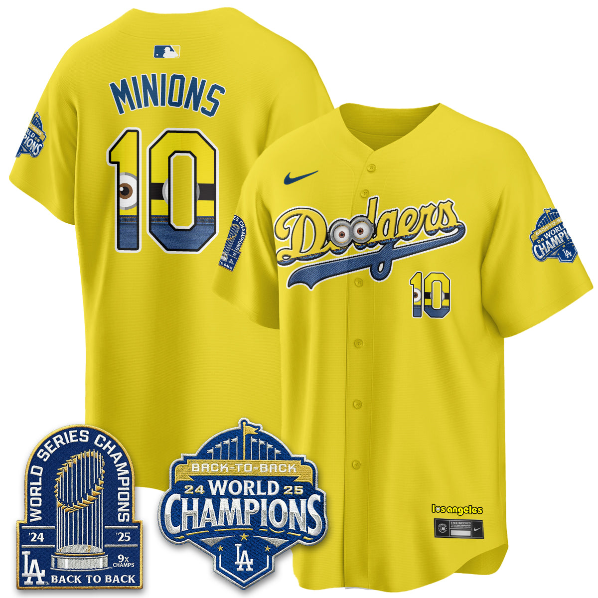 Los Angeles Dodgers x Yellow Capsules Vapor Jersey - Stitched-Cuztomshoes