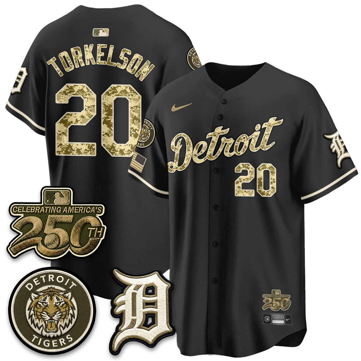 Detroit Tigers 2026 Armed Forces Day Jersey - Stitched