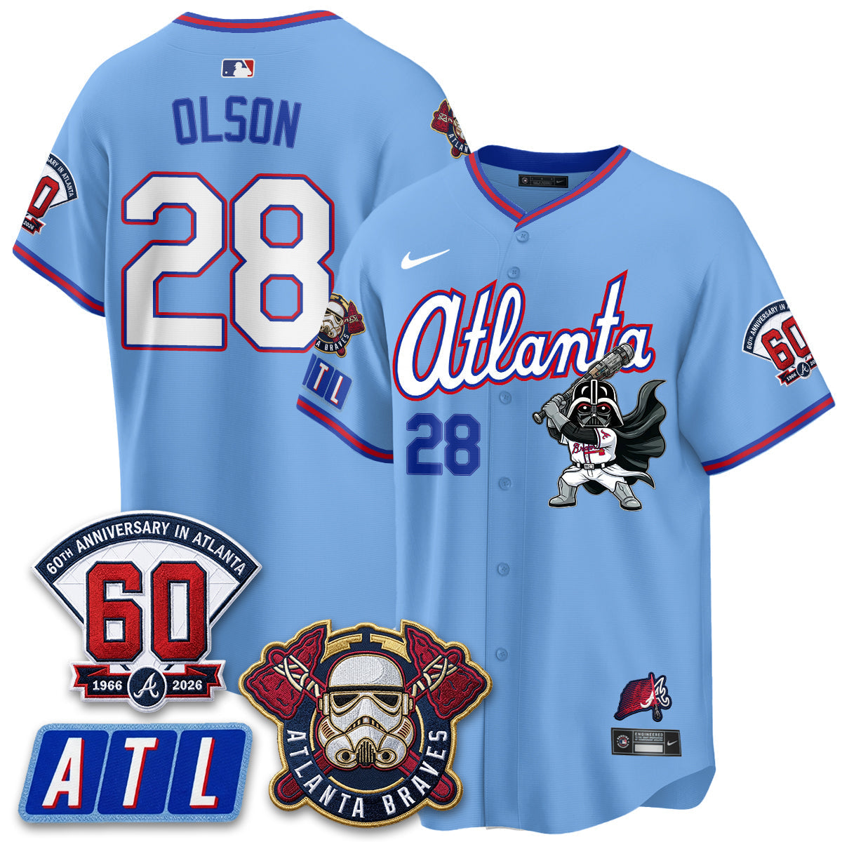 Atlanta Braves x SW Vapor Limited Jersey - Stitched