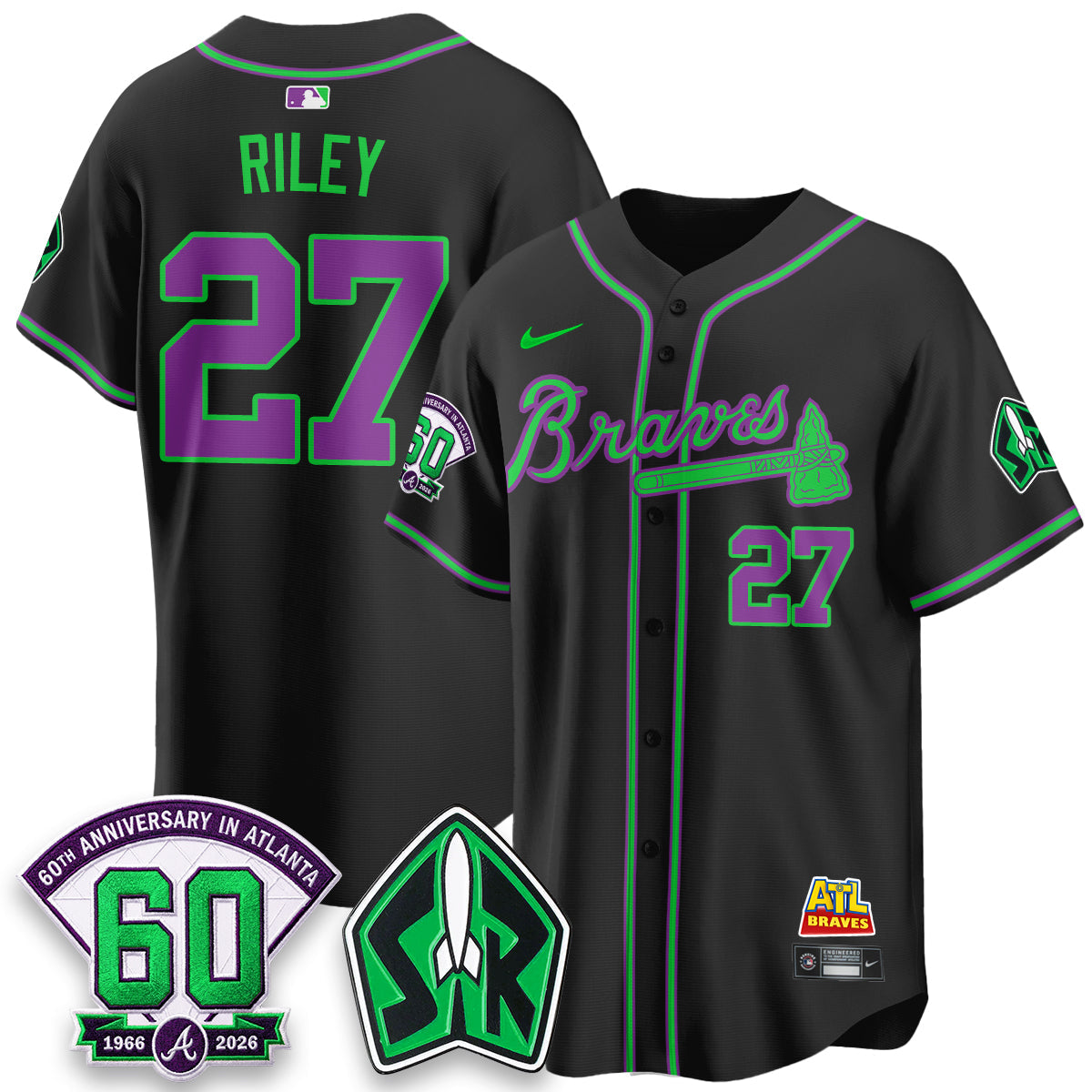 Atlanta Braves 60th Anniversary Space Ranger Edition Vapor Limited Jersey - Stitched