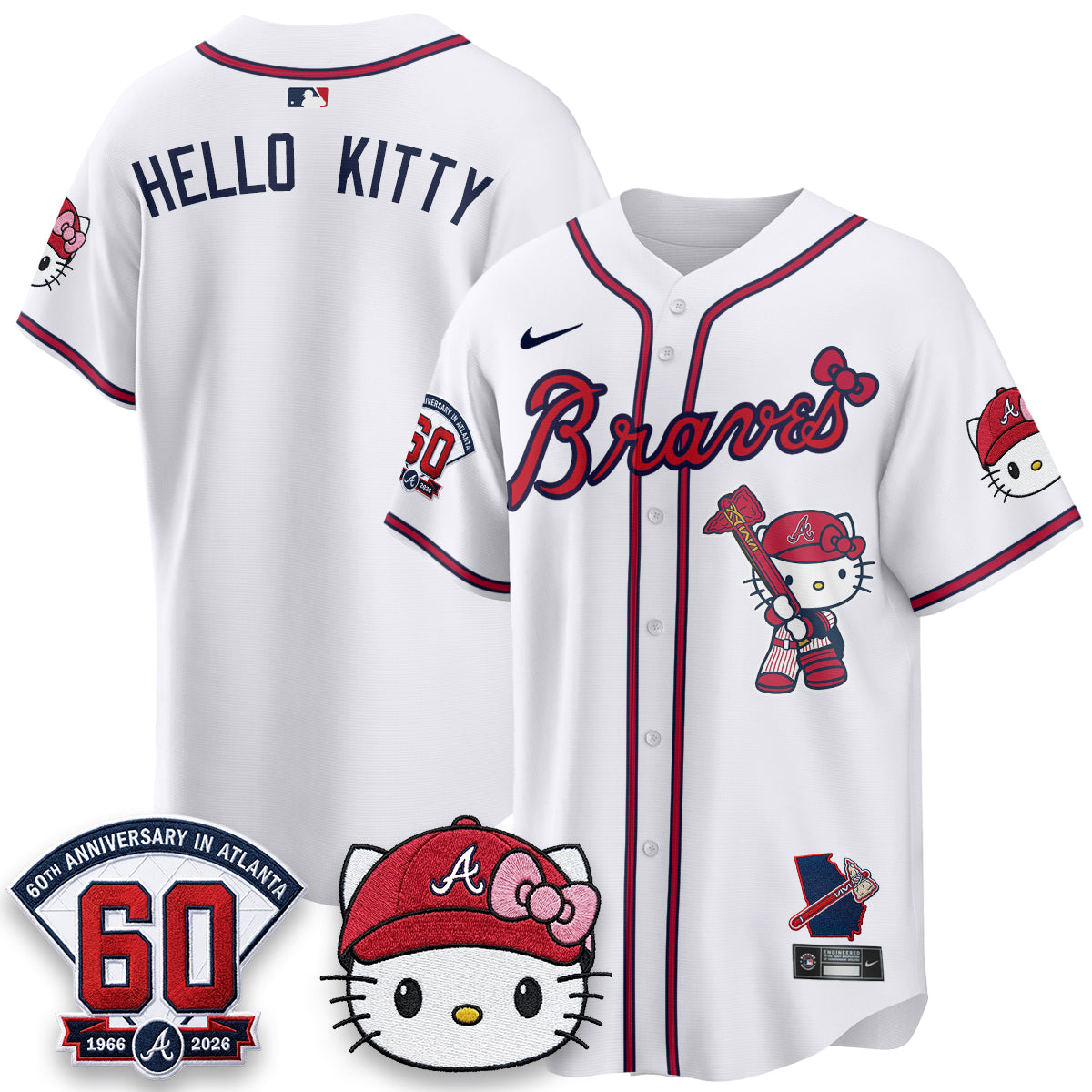 Atlanta Braves x Meow KT 2026 Vapor Limited Jersey - Stitched-Cuztomshoes