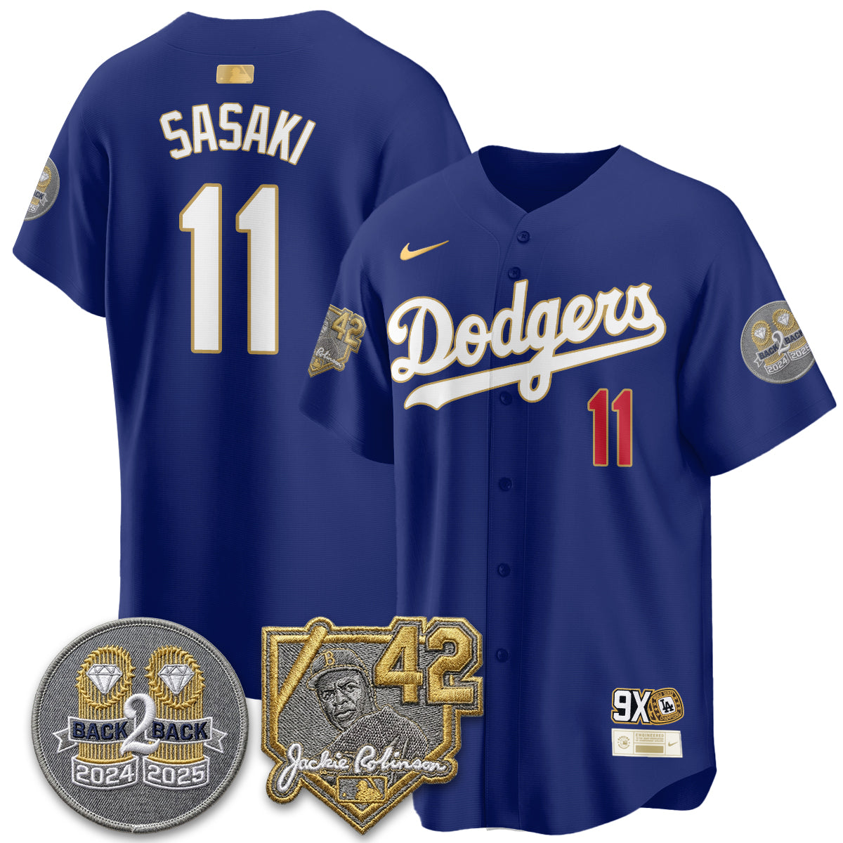 Los Angeles Dodgers - 2026 Jackie Robinson Day Vapor Limited Jersey - Stitched-Cuztomshoes
