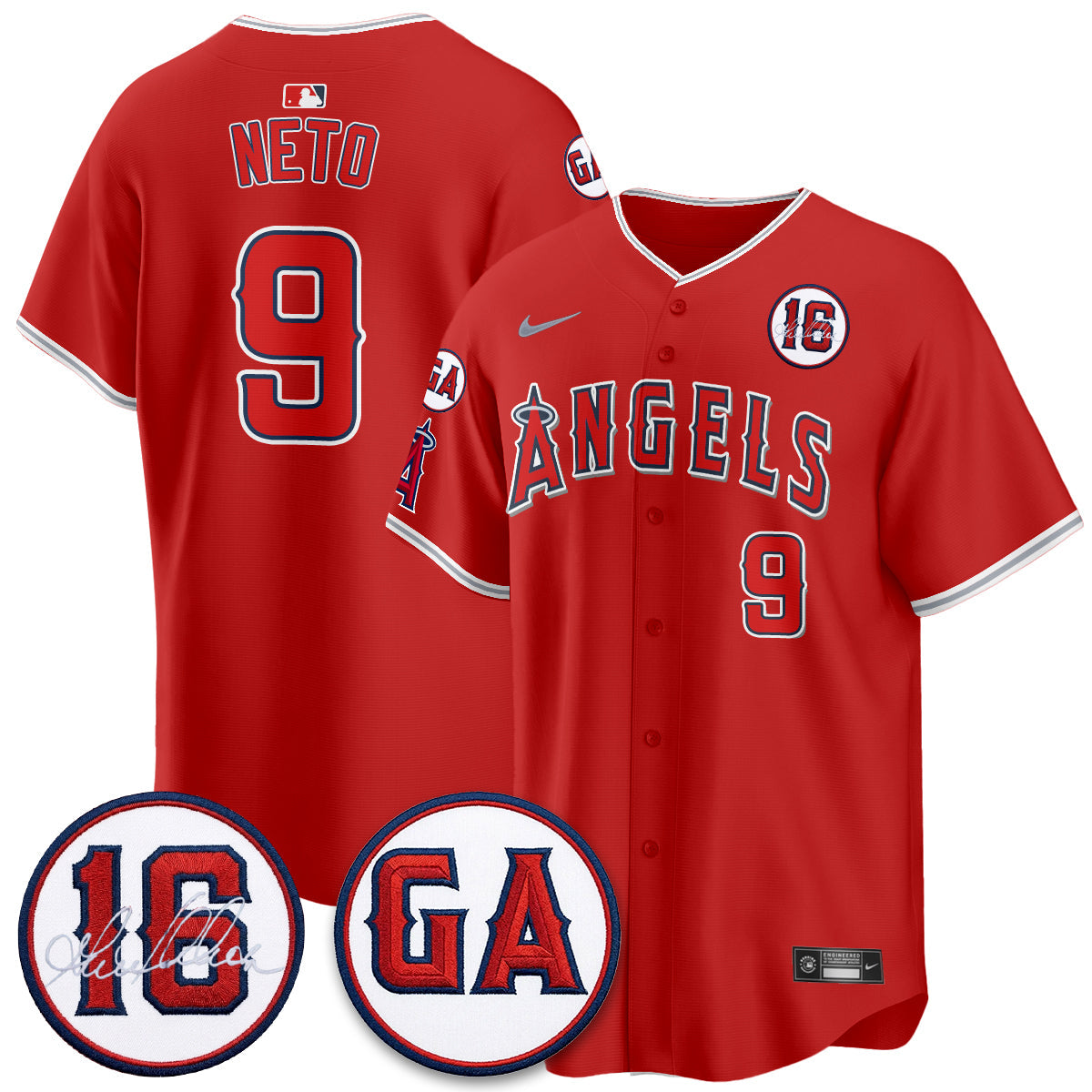 Los Angeles Angels Garret Anderson Tribute Patch Vapor Premier Limited Jersey - Stitched-Cuztomshoes