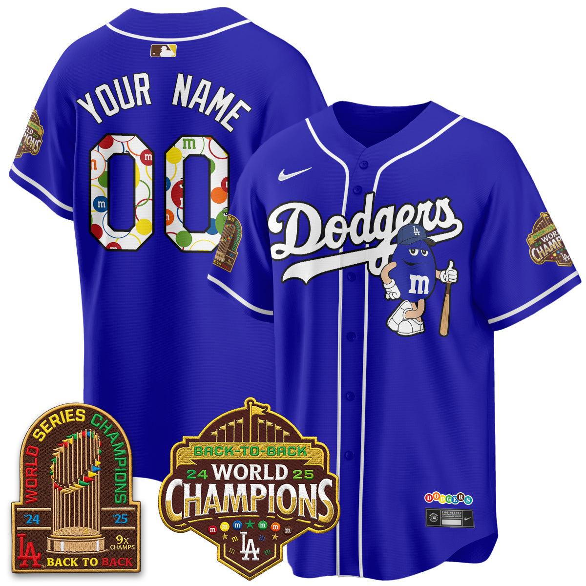 Los Angeles Dodgers x m&m Vapor Custom Jersey - Stitched-Cuztomshoes
