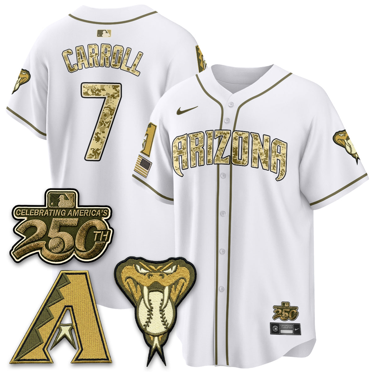 Arizona Diamonbacks Salute to Service 2026 Vapor Premier Limited Jersey - Stitched-Cuztomshoes