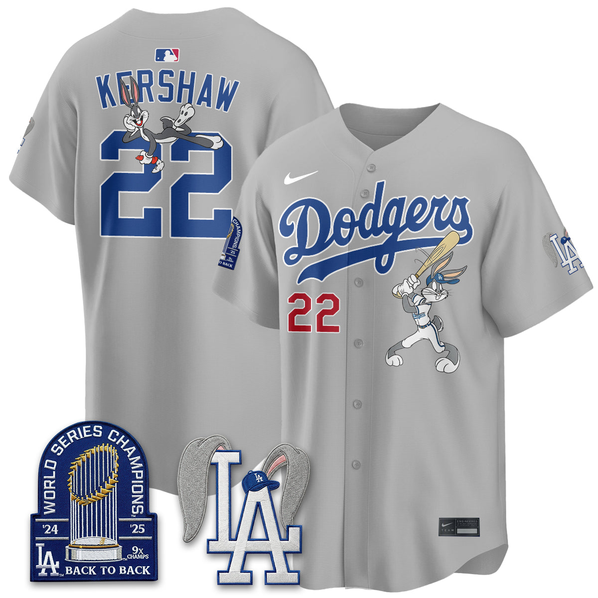 Los Angeles Dodgers Bunny Edition Vapor Jersey - Stitched-Cuztomshoes