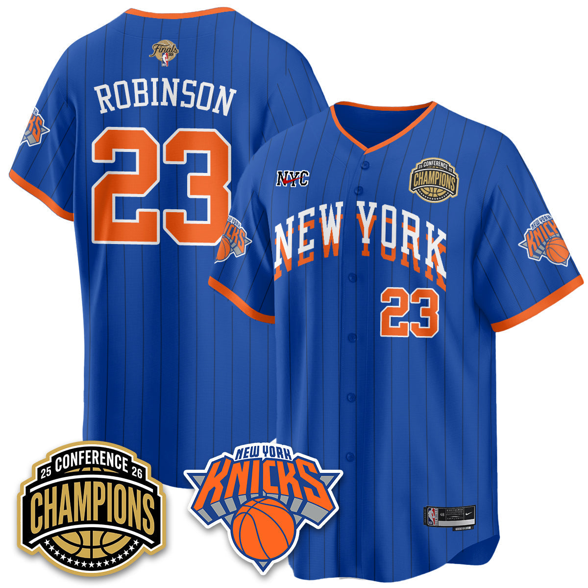 New York Knicks 2026 Basketball Finals Vapor City Edition Jersey V2- Stitched-Cuztomshoes