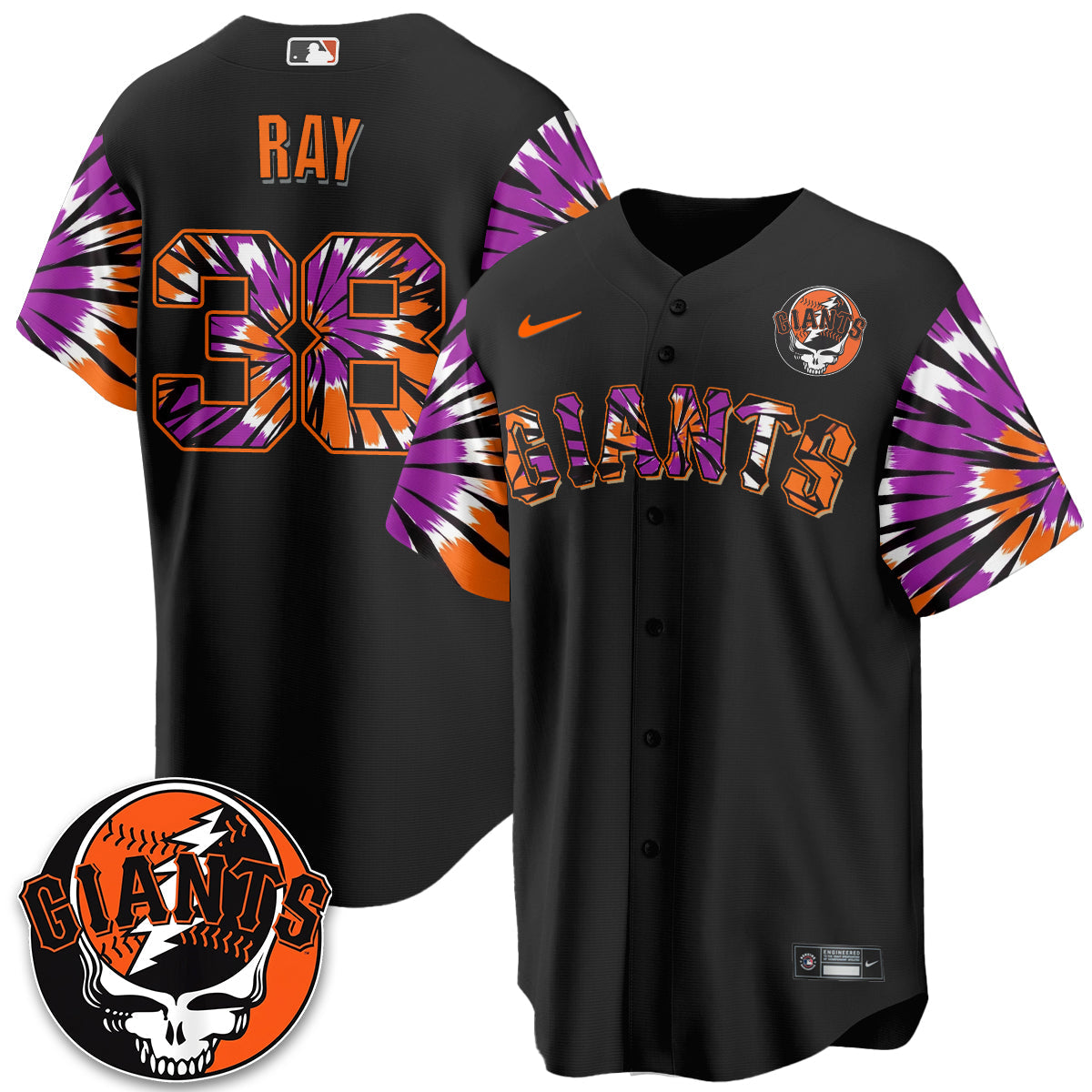 San Francisco Giants x Grateful Dead Vapor Jersey V2 - Stitched