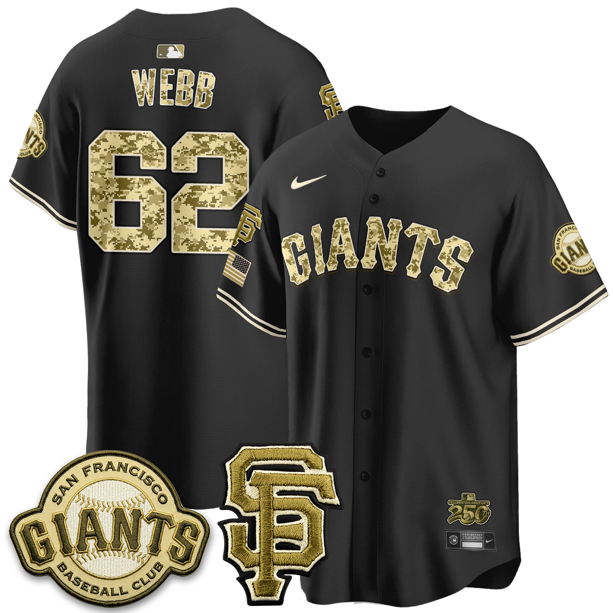 San Francisco Giants 2026 Armed Forces Day Jersey V2 - Stitched