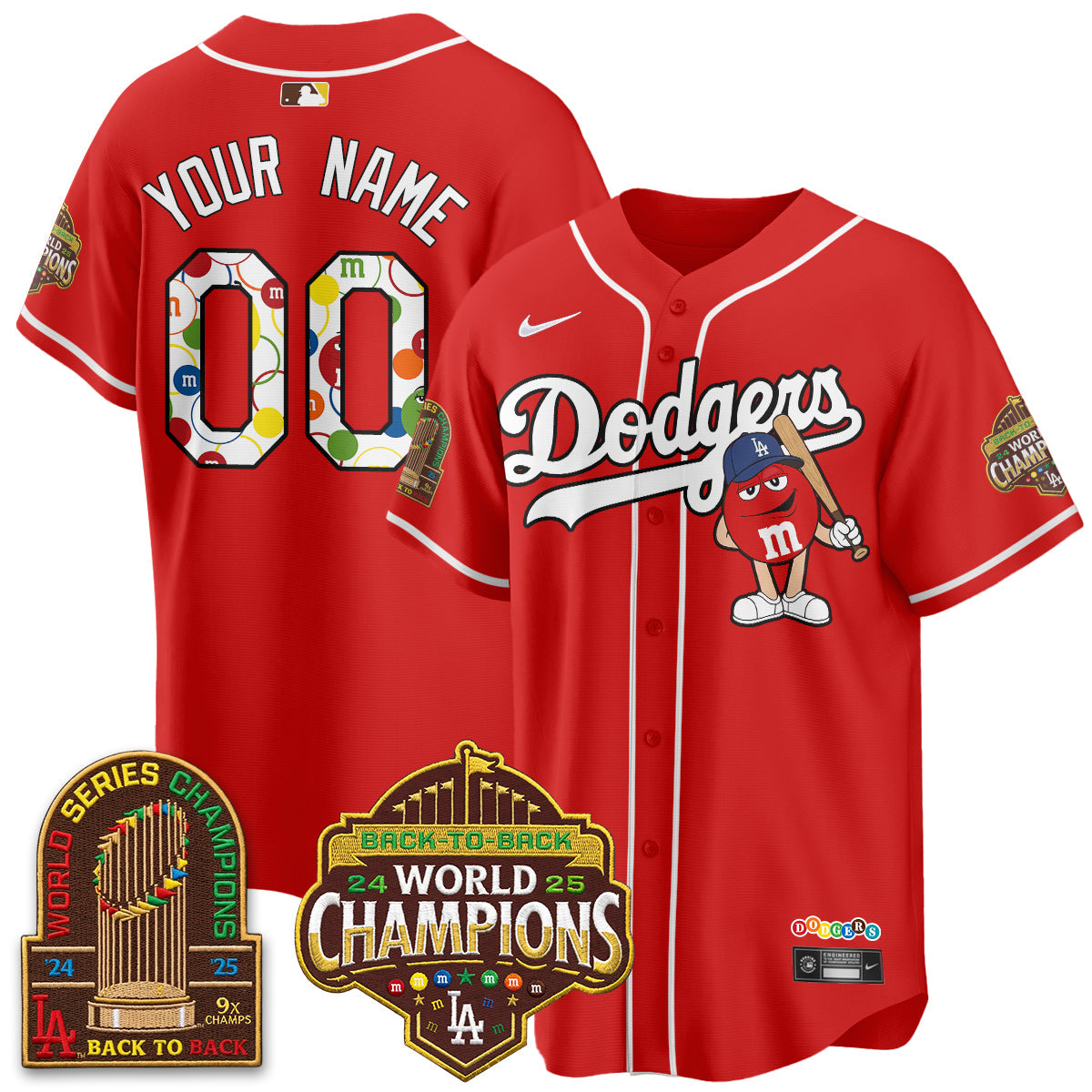 Los Angeles Dodgers x m&m Vapor Custom Jersey - Stitched-Cuztomshoes