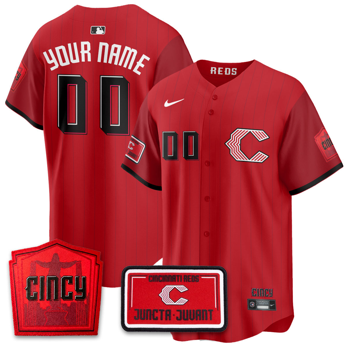 Cincinnati Reds 2026 City Connect Limited Premier Vapor Custom Jersey - Stitched
