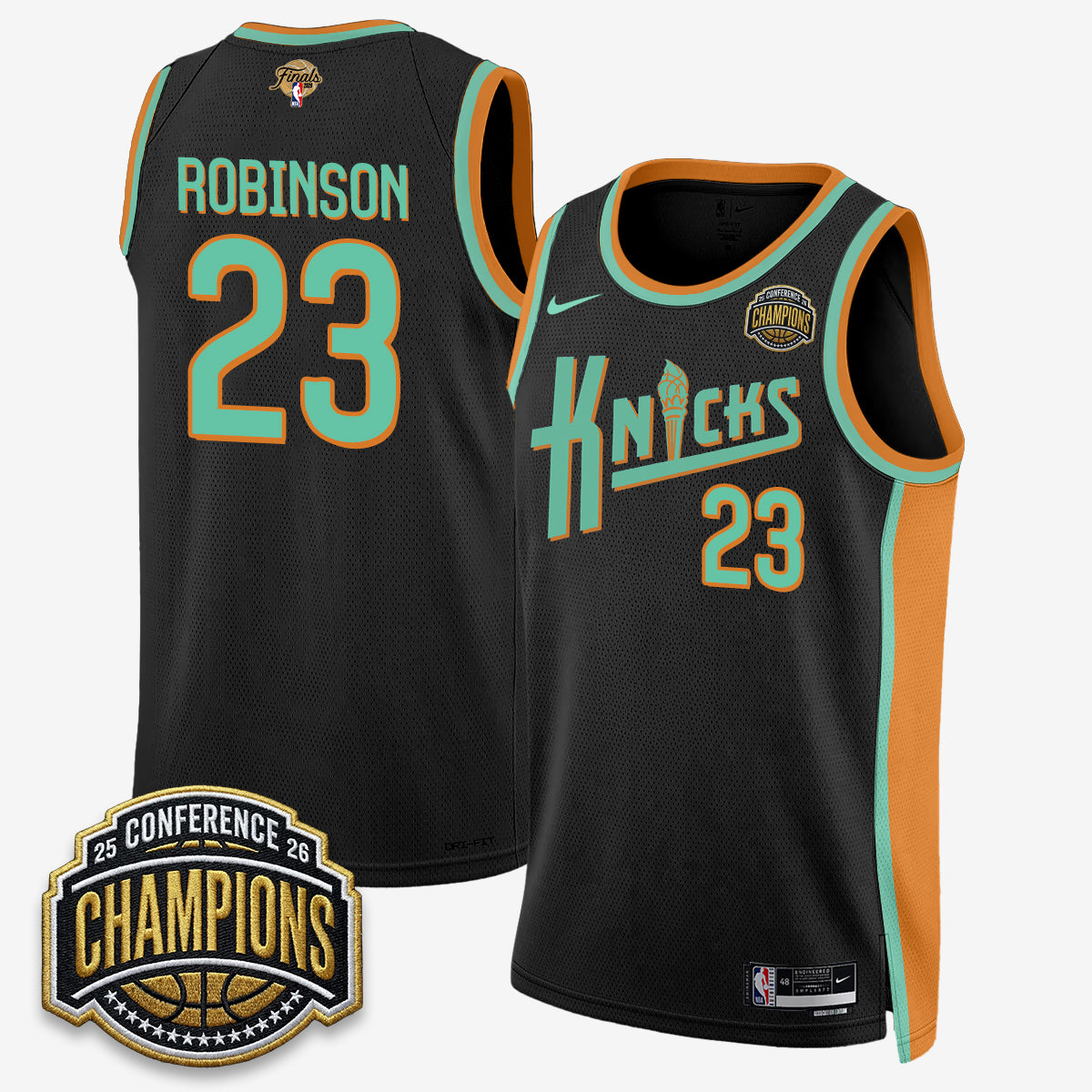 New York Knicks 2026 Eastern Conference Champions Special Edition Jersey V2- Stitched-Cuztomshoes