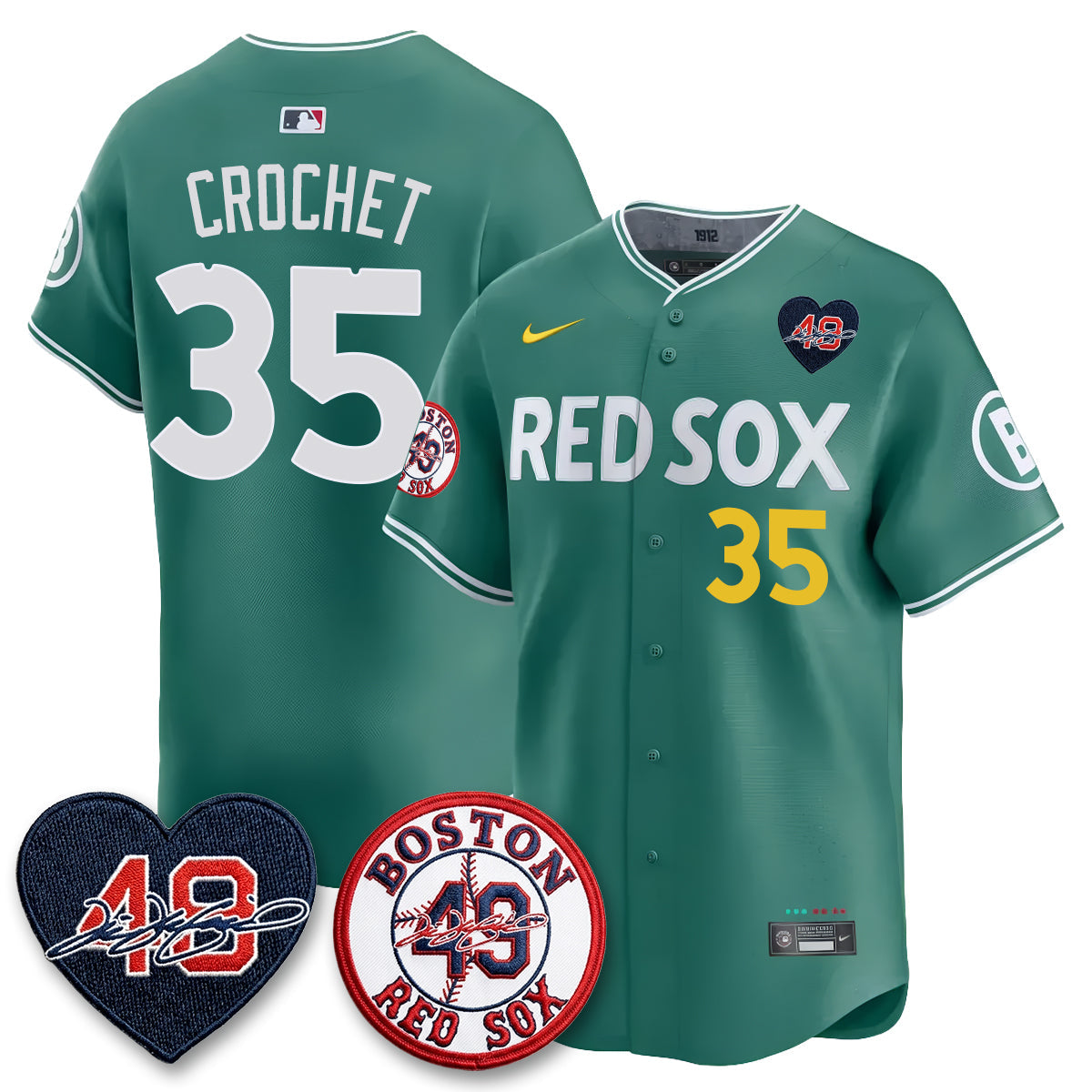 Boston Red Sox Tim Wakefield Memorial Patch Vaper Premier Limited Jersey - Stitched