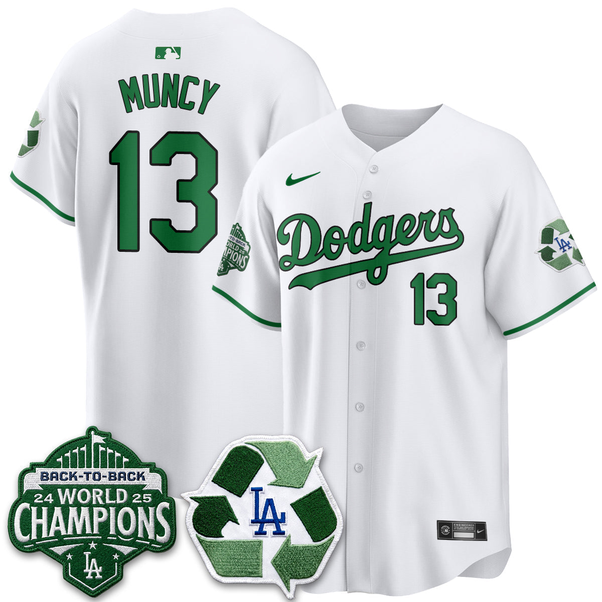 Los Angeles Dodgers Happy Earth Day Vapor Jersey -Stitched