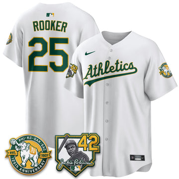 Athletics 2026 Jackie Robinson Day - Celebrating 125 Years Limited Vapor Jersey - Stitched-Cuztomshoes
