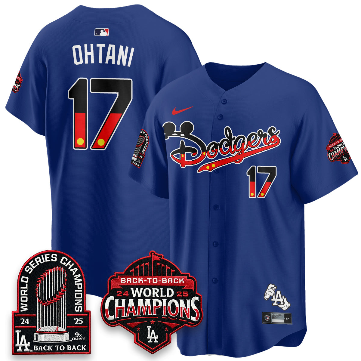 Los Angeles Dodgers x Mouse Vapor Limited Jersey- Stitched-Cuztomshoes