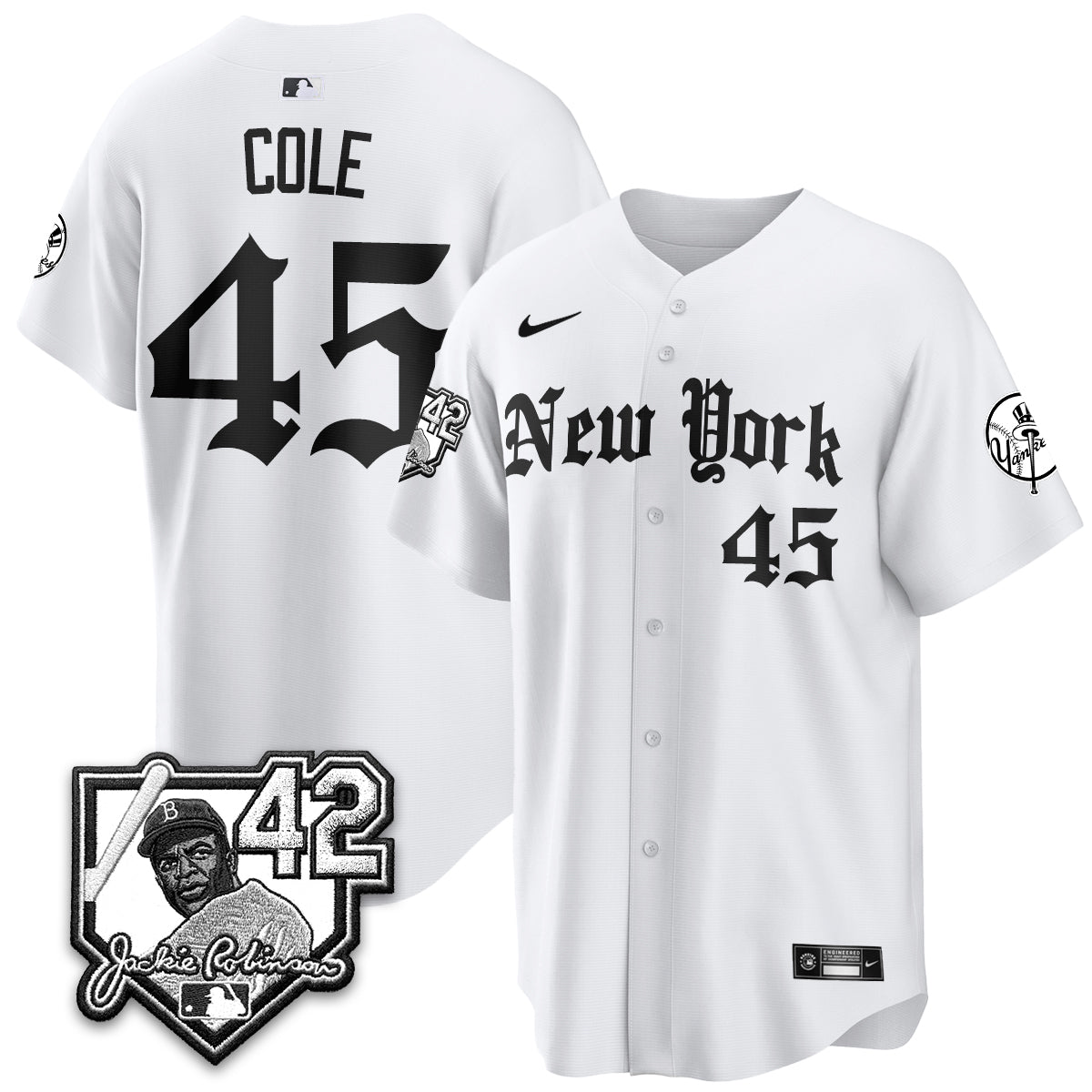 New York Yankees 2026 Jackie Robinson Day Gothic Vapor Limited Jersey - Stitched
