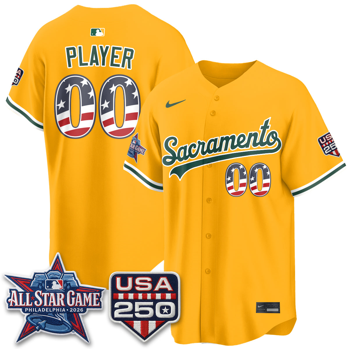 Athletics 2026 All Star Edition Vapor Custom Jersey - Stitched
