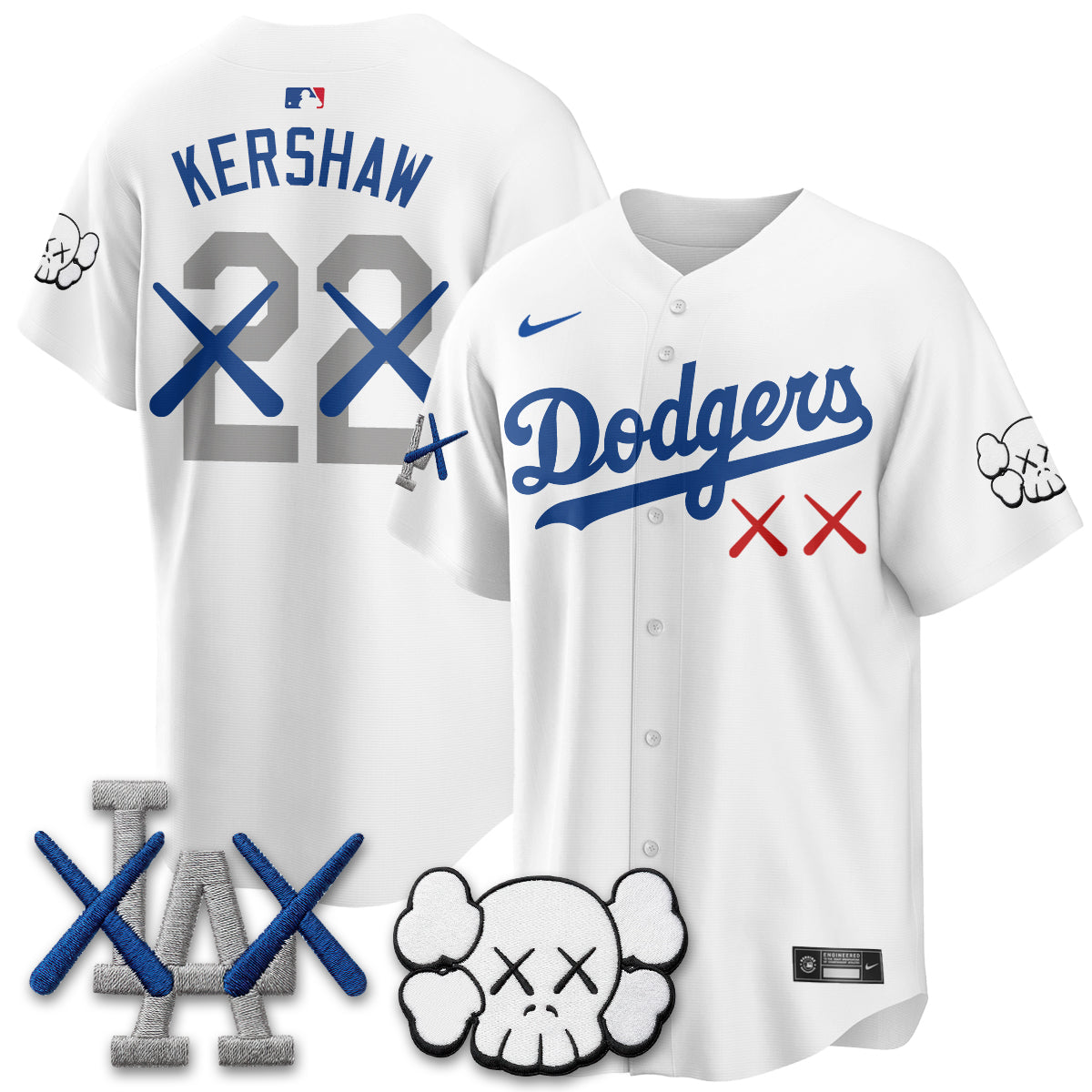 Los Angeles Dodgers x KAWS Edition Vapor Jersey - Stitched-Cuztomshoes