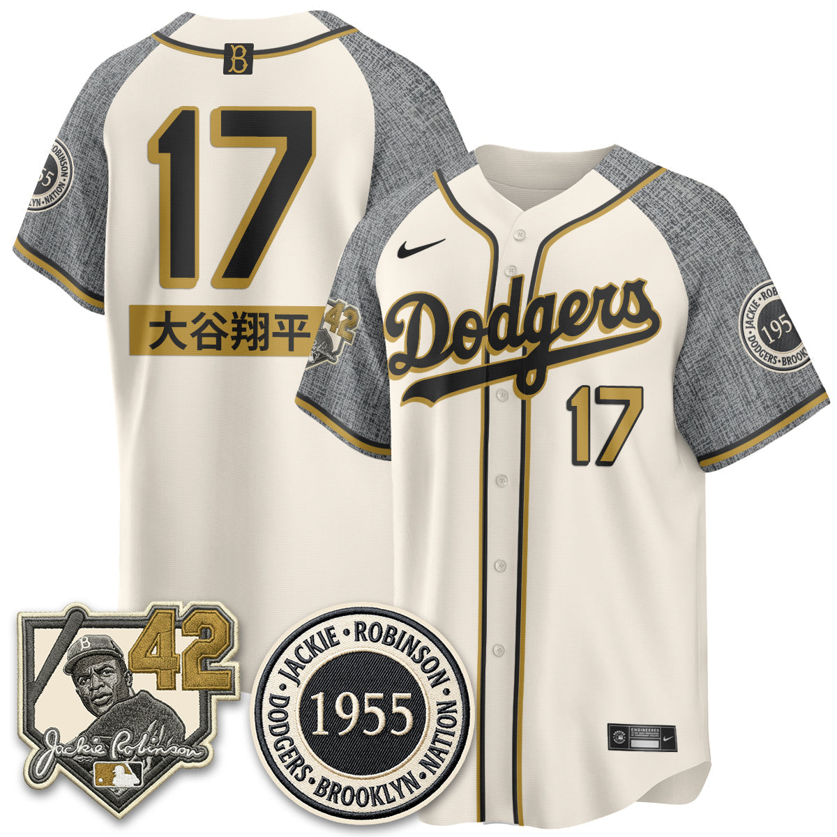 Los Angeles Dodgers 2026 New Era Jackie Robinson Vapor Limited Jersey - Stitched-Cuztomshoes