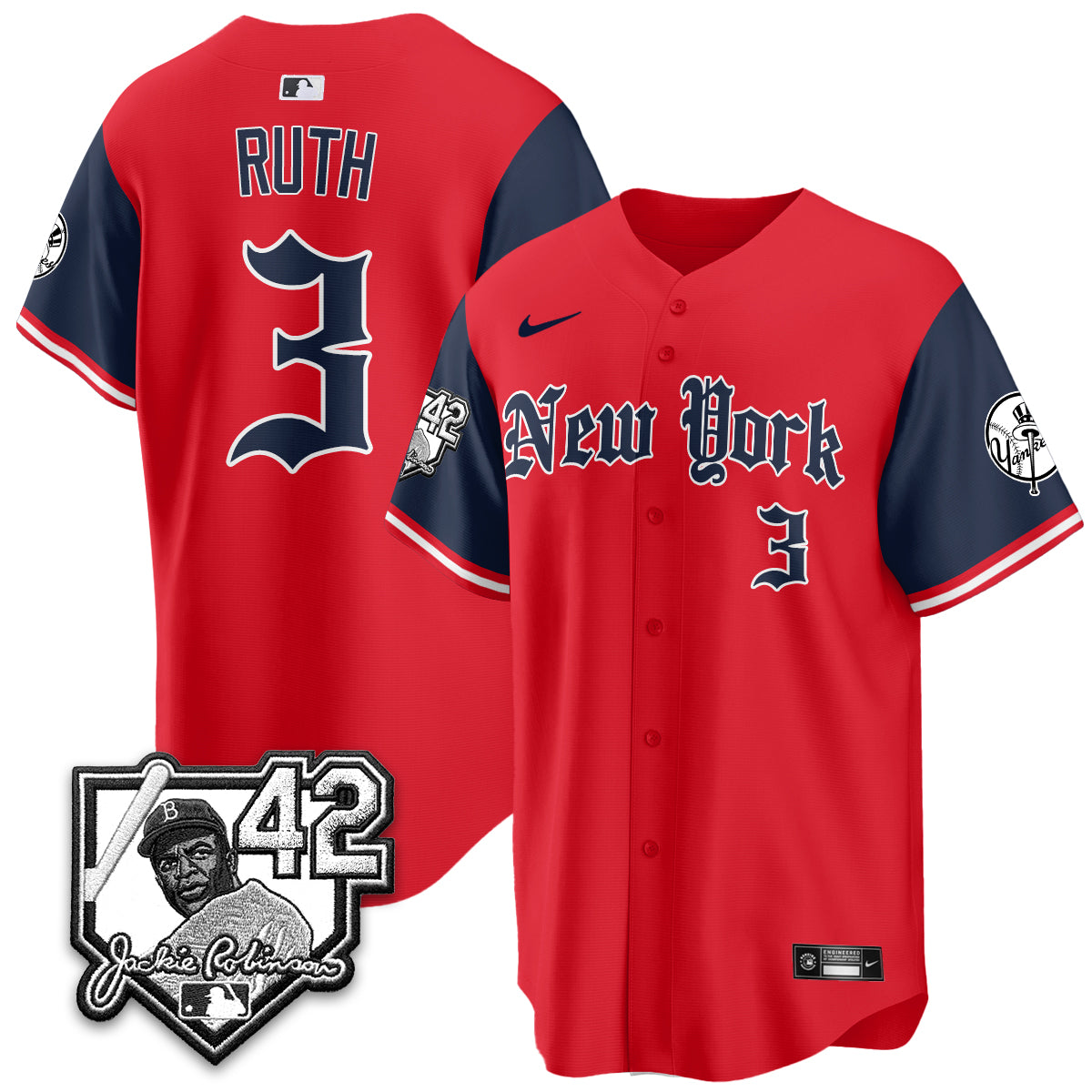 New York Yankees 2026 Jackie Robinson Day Gothic Vapor Limited Jersey - Stitched