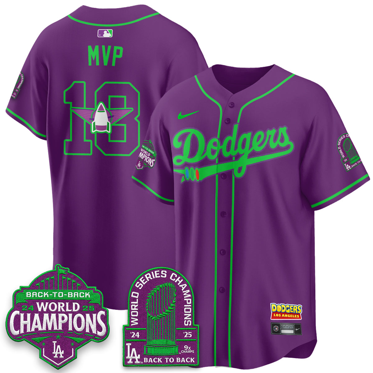 Los Angeles Dodgers 2026 Space Ranger Vapor Limited Jersey - Stitched-Cuztomshoes