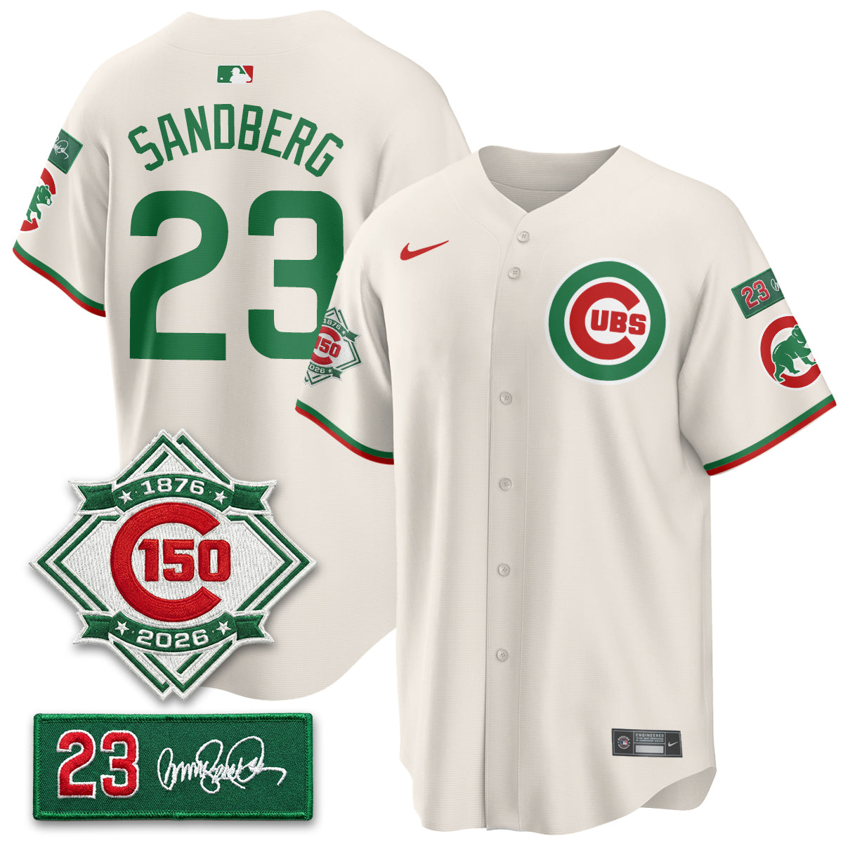Chicago Cubs Limited Mexico Jersey - 150th Anniversary + Ryne Sandberg Tribute Patch Stitched