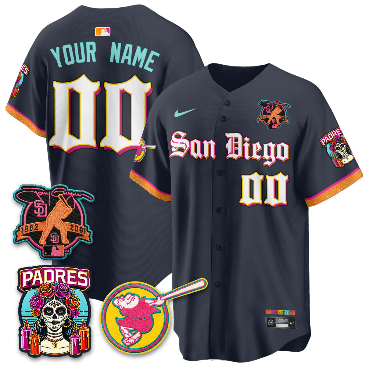 San Diego Padres 2026 City Connect x Tony Gwynn Patch Vapor Premier Limited Custom Jersey - Stitched