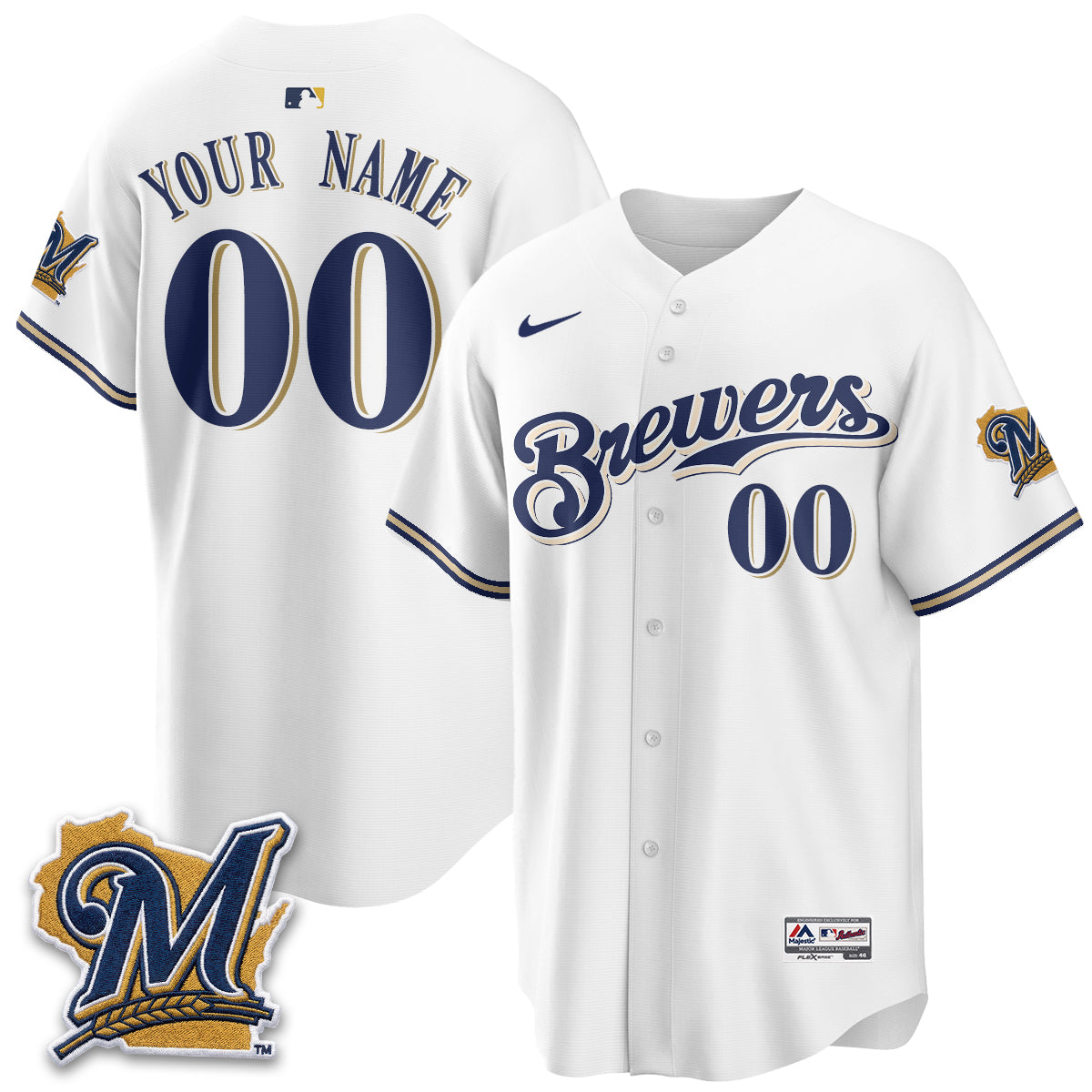 Milwaukee Brewers "Legacy Edition" Vapor Custom Jersey - Stitched-Cuztomshoes