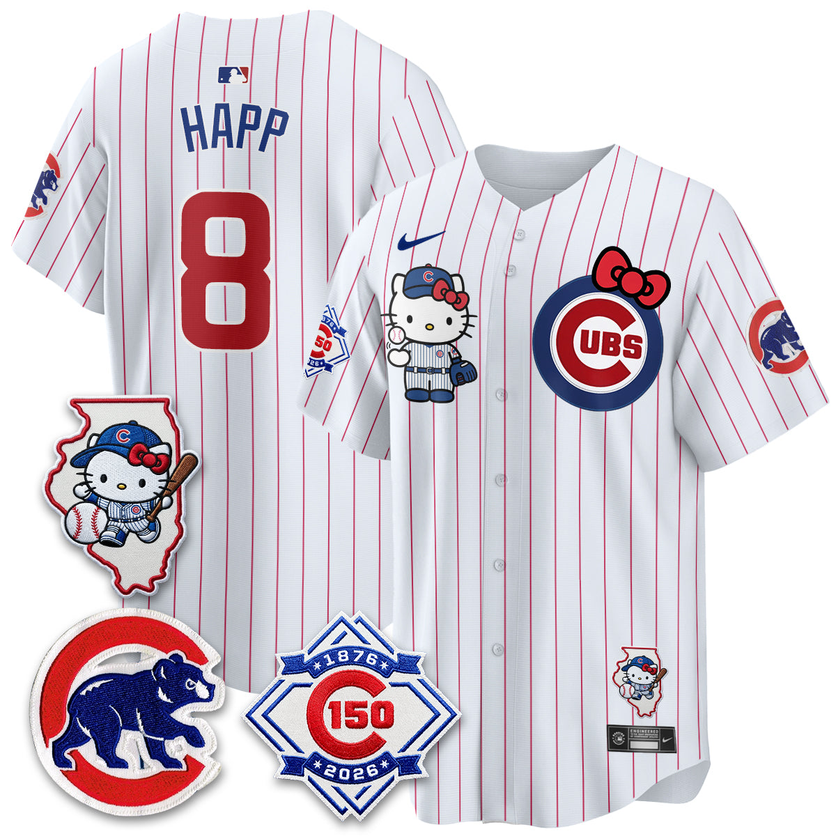 Chicago Cubs x Meow KT Vapor Premier Limited Jersey - Stitched V2