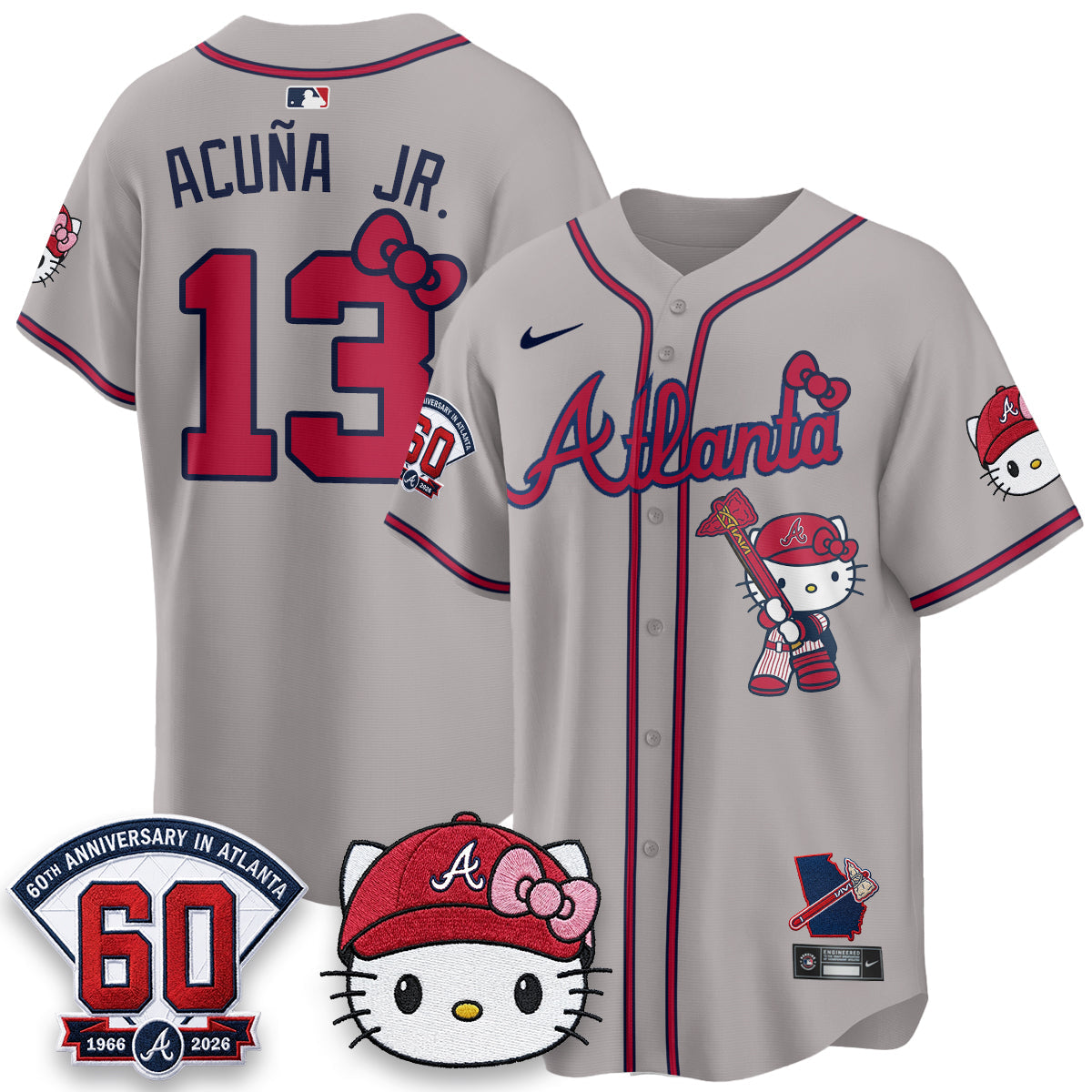 Atlanta Braves x Meow KT 2026 Vapor Limited Jersey - Stitched-Cuztomshoes