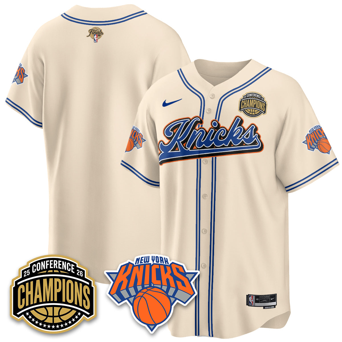 New York Knicks 2026 Basketball Finals Vapor City Edition Jersey V2- Stitched-Cuztomshoes