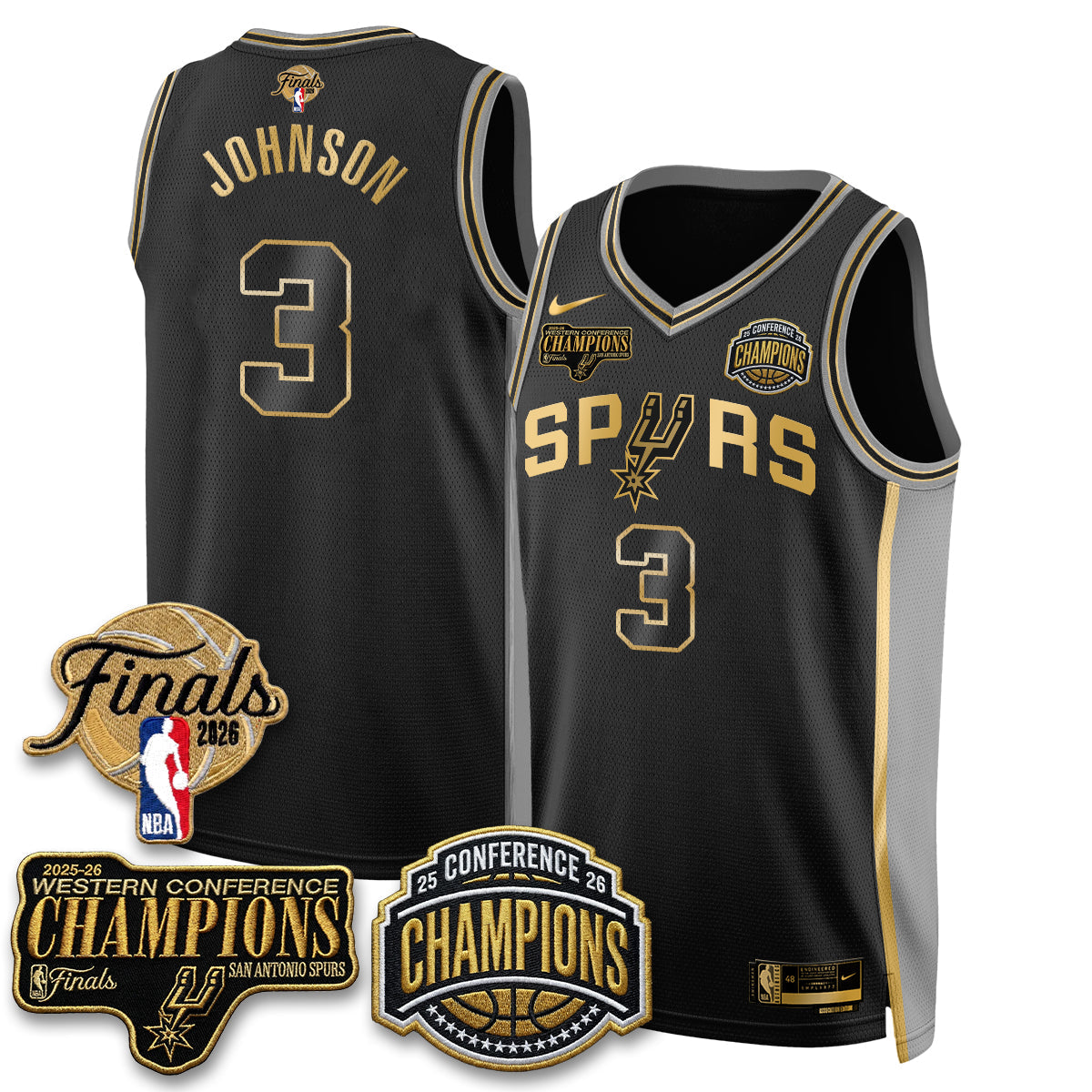 San Antonio Spurs 2026 Basketball  Western Conference Champions Vapor Special Edition Jersey - Stitched