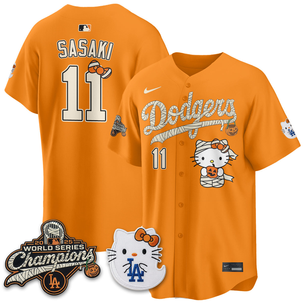 Los Angeles Dodgers Halloween 2026 Vapor Jersey V2- Stitched-Cuztomshoes
